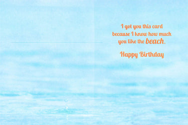 Greeting Card - Dark haired shirtless man in ocean